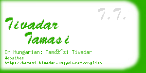 tivadar tamasi business card